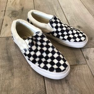 VANS SHERPA CHECKERED SLIP ONS